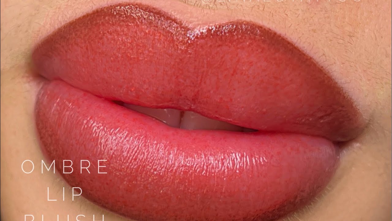 Ombre Lip Blush Tattoo by Lina Anderson at Daela Cosmetic Tattoo Portland