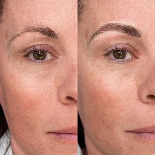 Machine hairstrokes in Scottsdale by Haley at DAELA Cosmetic Tattoo