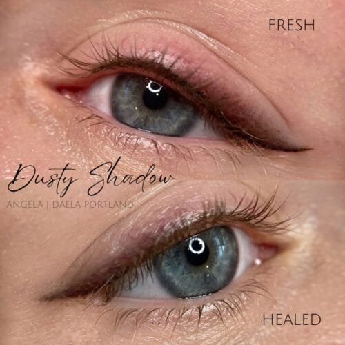 Dusty Shadow Eyeliner Tattoo at Daela Portland by Angela