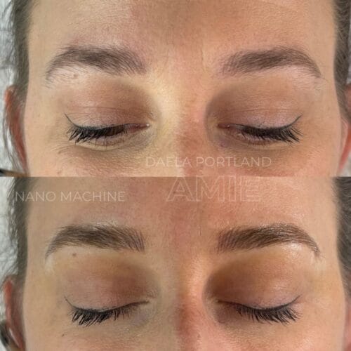Machine Nano Brows at Daela Cosmetic Tattoo in Portland, Oregon by Amie Lewis
