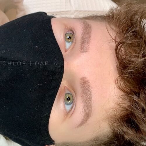 Natural hairstroke men's brows at DAELA Scottsdale by Chloe