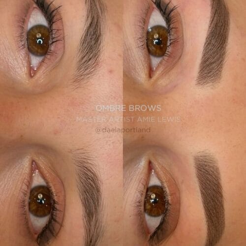 Ombre Brows at Daela Cosmetic Tattoo in Portland by Amie Lewis