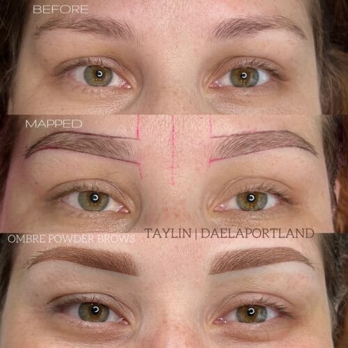 Ombre Powder Brows at DAELA Cosmetic Tattoo Portland-Taylin