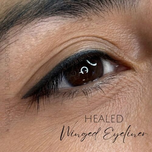 Winged Eyeliner tattoo DAELA Portland by Angela