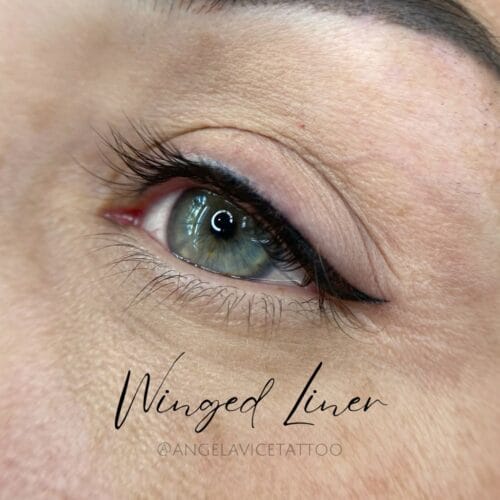 Winged Eyeliner tattoo DAELA Portland by Angela