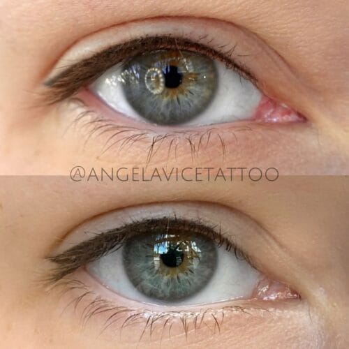 Winged Eyeliner tattoo DAELA Portland by Angela