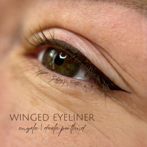Winged Eyeliner tattoo DAELA Portland by Angela