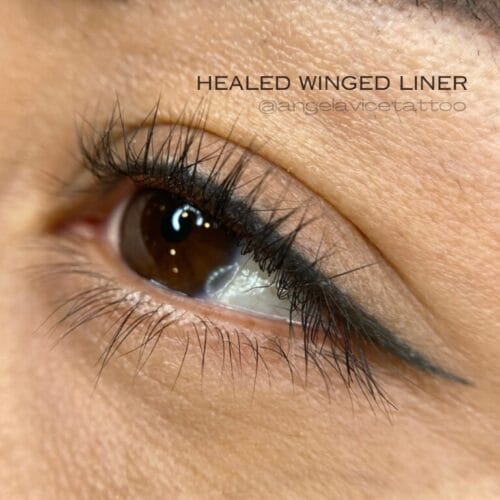 Winged Eyeliner tattoo DAELA Portland by Angela